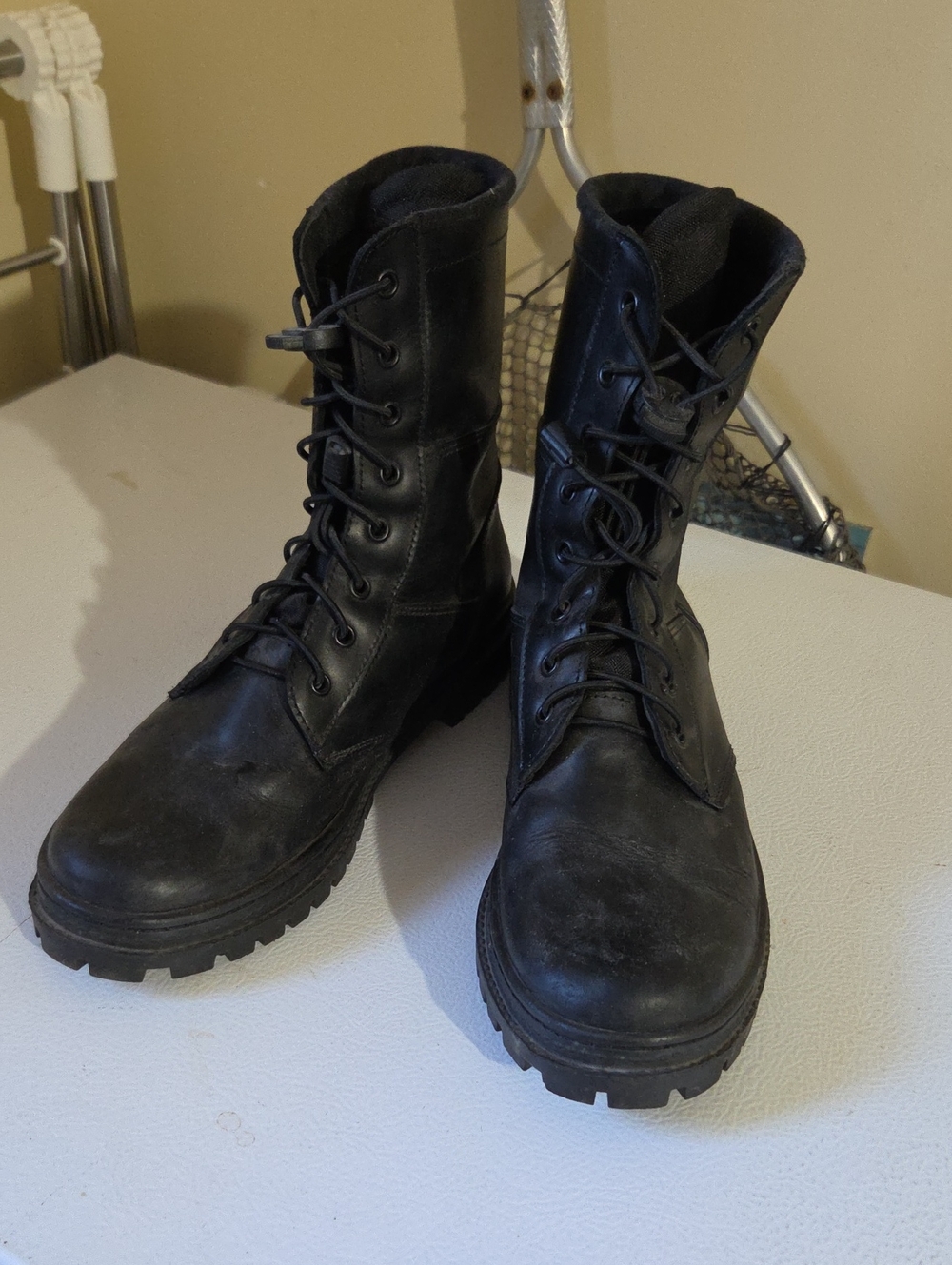 Leather Ukrainian Army Men's Black Combat Boots